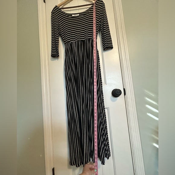 CJLA Black and White Striped Tie Dress - Picture 9 of 9